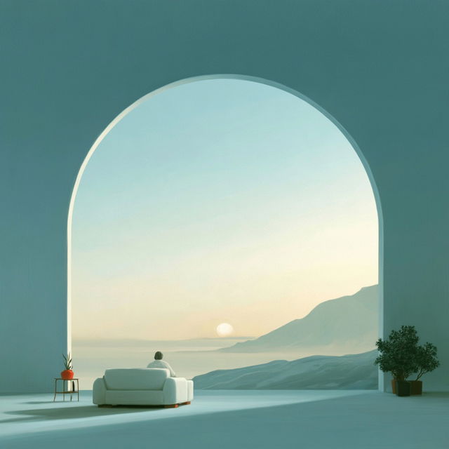 Mistral Concrete style, Midjourney V8.2, render 2 of 4