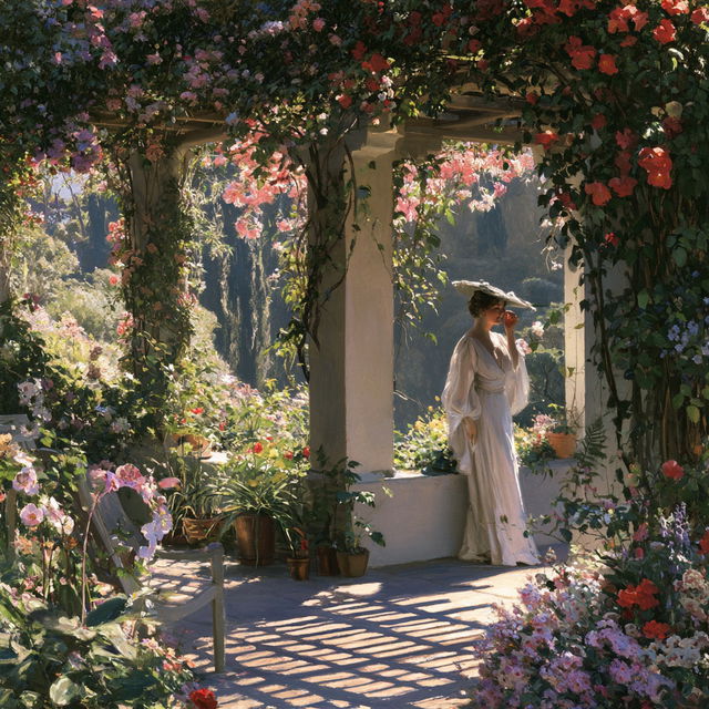 Abbott Fuller Graves style, Midjourney V8.2, render 2 of 4