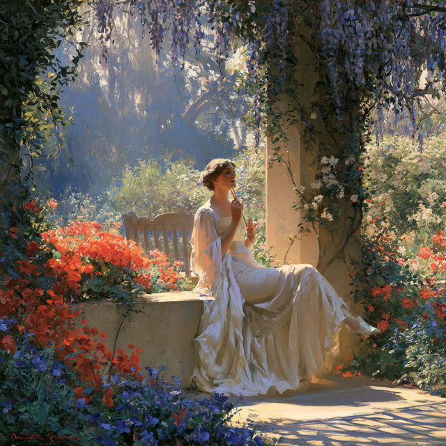 Abbott Fuller Graves style, Midjourney V8.2, render 3 of 4
