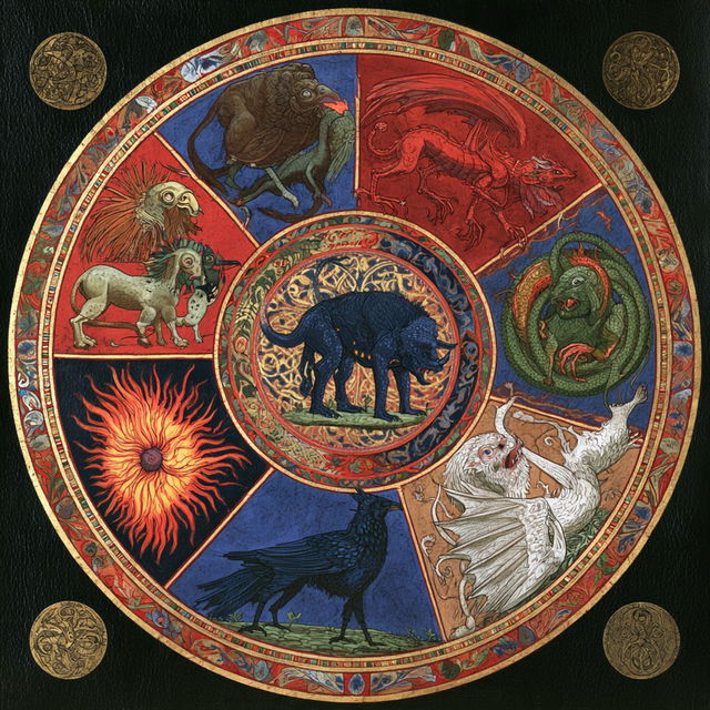 Aberdeen Bestiary style, Midjourney V8.2, render 2 of 4