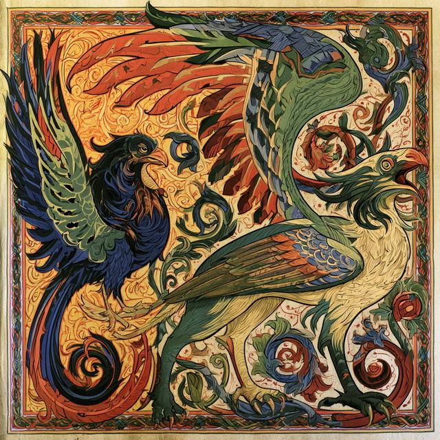 Aberdeen Bestiary style, Midjourney V8.2, render 1 of 4