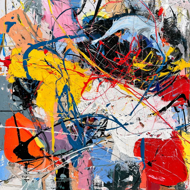 Abstract expressionism style, Midjourney V8.2, render 4 of 4