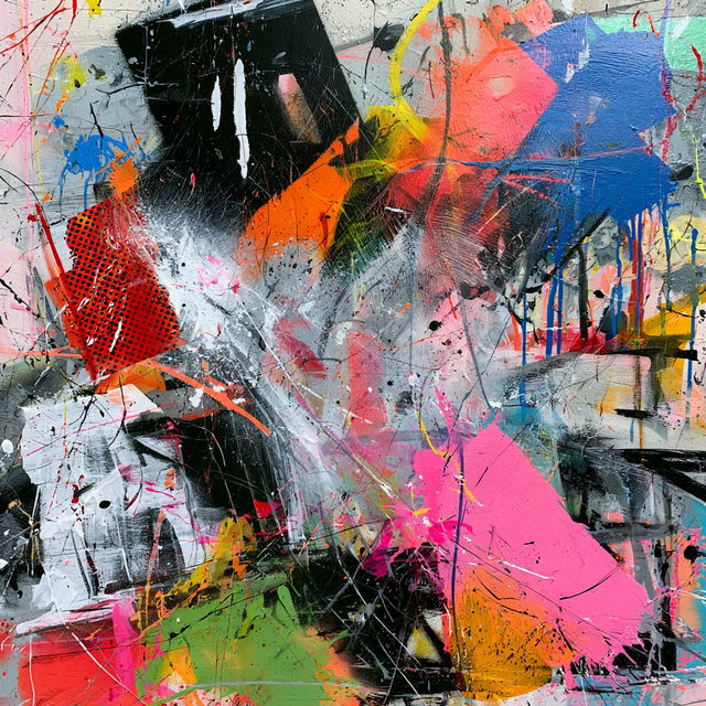 Abstract expressionism style, Midjourney V8.2, render 1 of 4