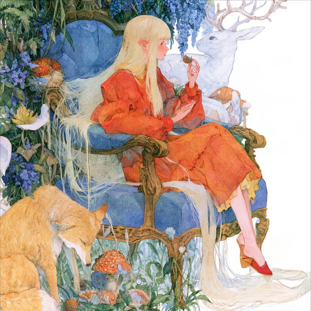 Roseglass Storycraft style, Midjourney V8.2, render 3 of 4