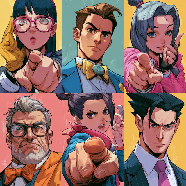 Ace Attorney style, Midjourney V8.2, render 4 of 4