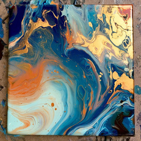 Acrylic pour style (Techniques), Midjourney V8.2