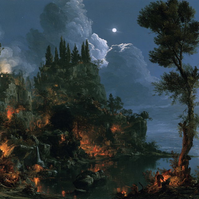 Adam Elsheimer style, Midjourney V8.2, render 2 of 4