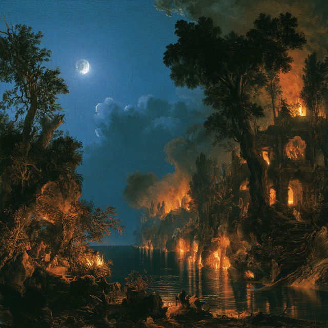 Adam Elsheimer style, Midjourney V8.2, render 3 of 4