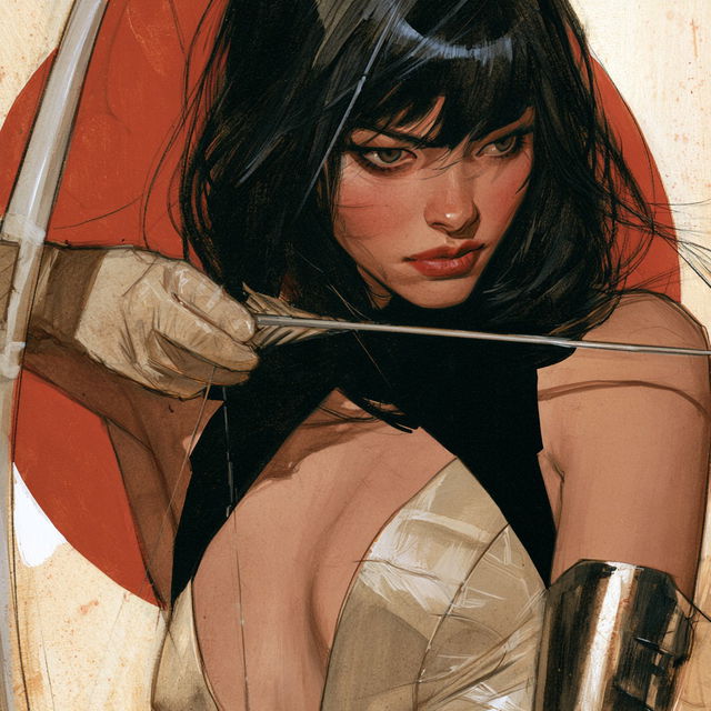 Adam Hughes style, Midjourney V8.2, render 2 of 4