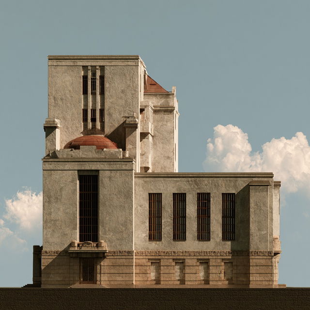 Adolf Loos style, Midjourney V8.2, render 4 of 4