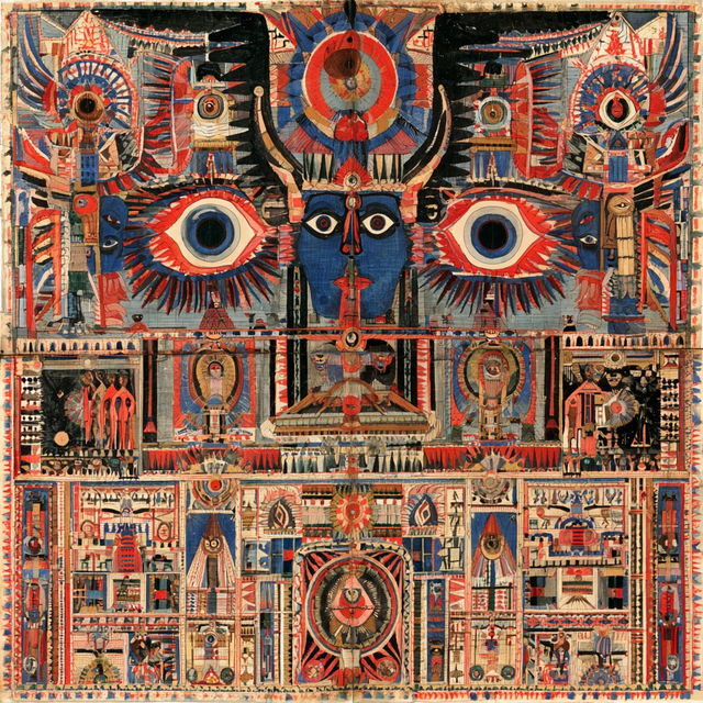 Adolf Wolfli style, Midjourney V8.2, render 4 of 4