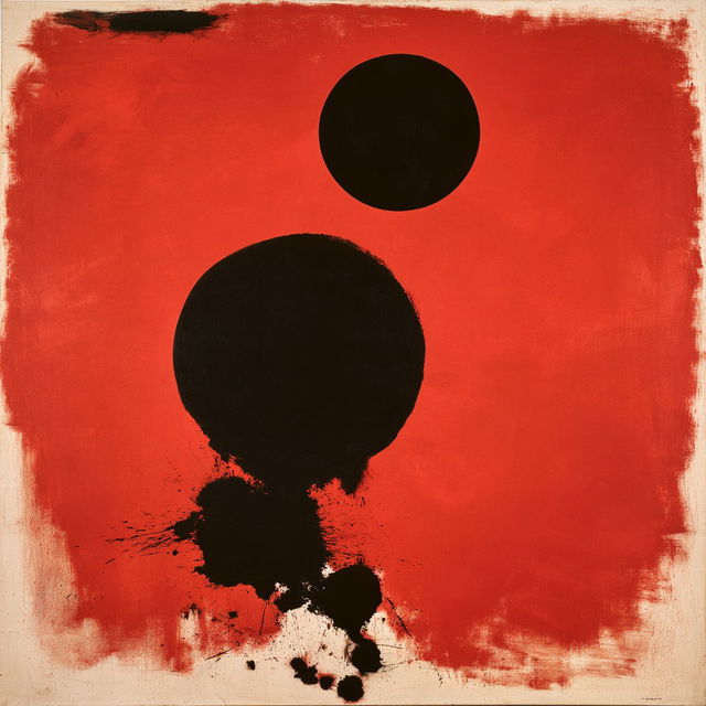 Adolph Gottlieb style, Midjourney V8.2, render 4 of 4