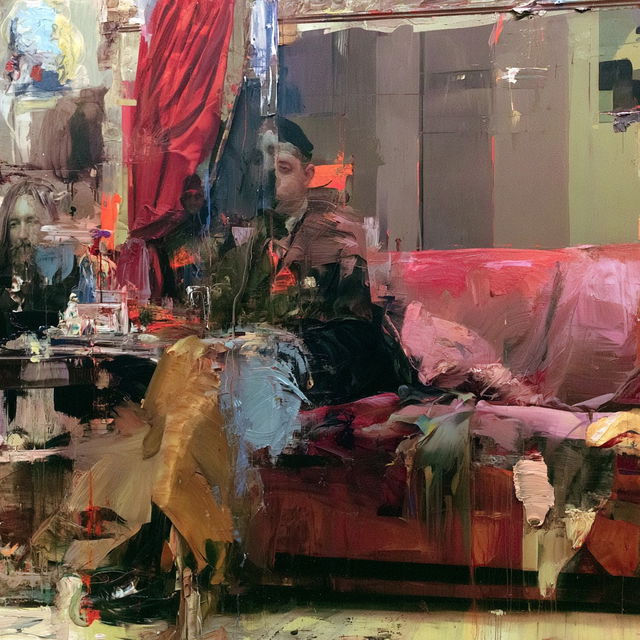 Adrian Ghenie style, Midjourney V8.2, render 4 of 4
