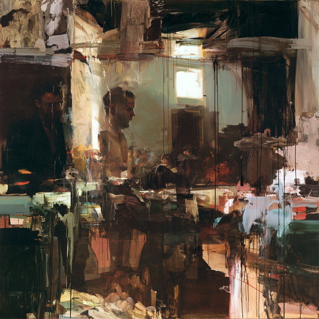 Adrian Ghenie style, Midjourney V8.2, render 3 of 4