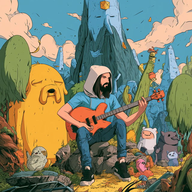 Adventure Time style, Midjourney V8.2, render 4 of 4