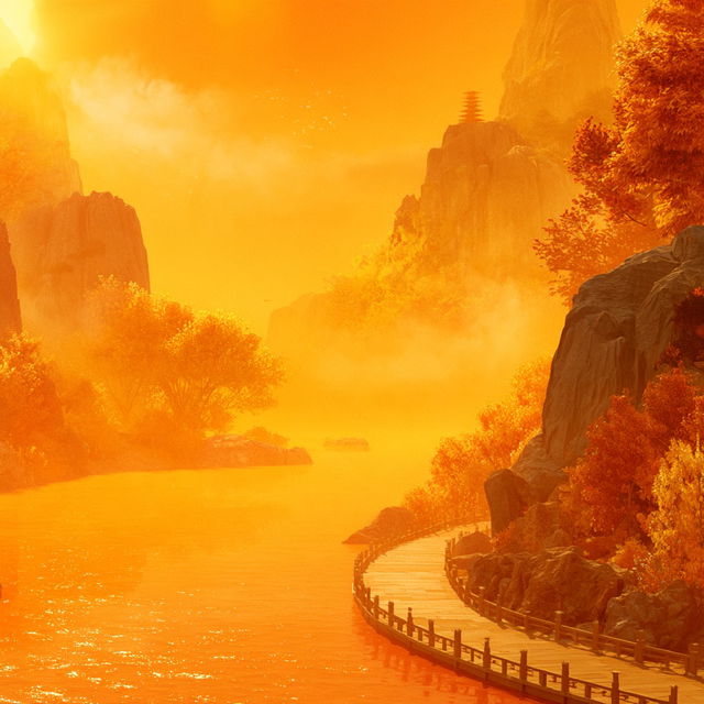 Saffron Megascape style, Midjourney V8.2, render 2 of 4