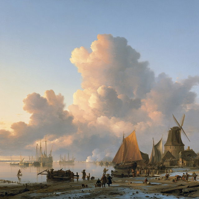 Aelbert Cuyp style, Midjourney V8.2, render 4 of 4