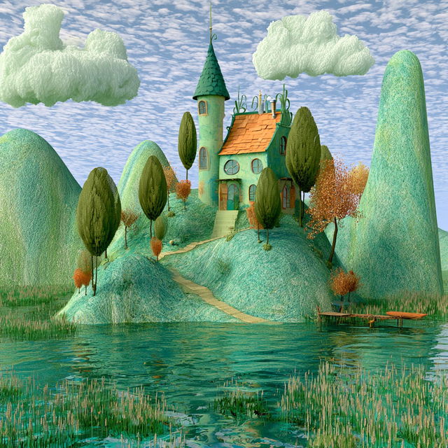 Masktopiary style, Midjourney V8.2, render 2 of 4