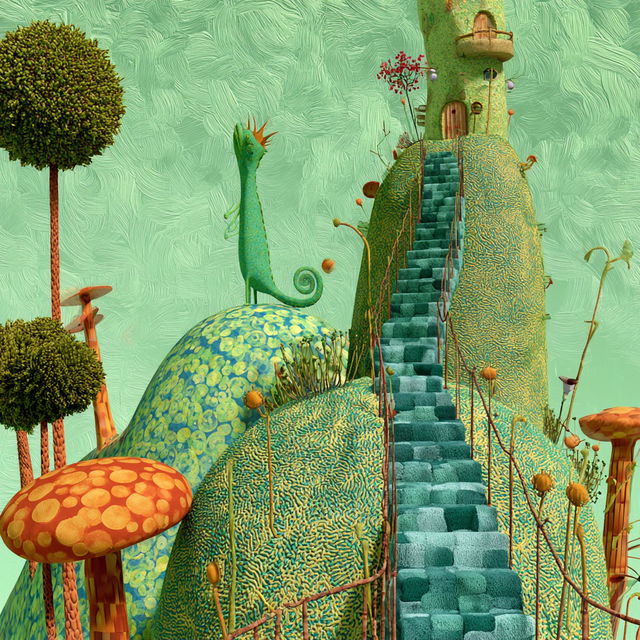 Masktopiary style, Midjourney V8.2, render 3 of 4