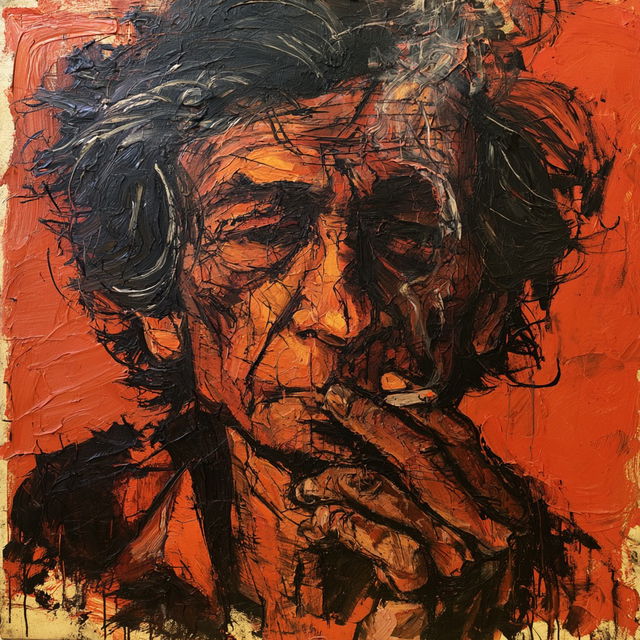 Affandi style, Midjourney V8.2, render 2 of 4