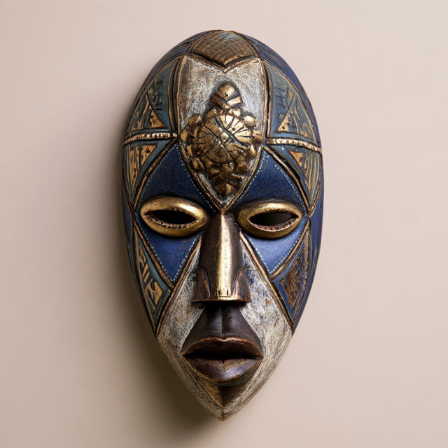 African mask style, Midjourney V8.2, render 4 of 4