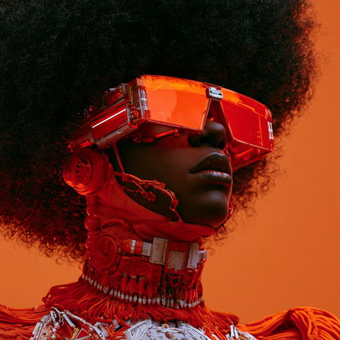 Afrofuturism style (Genres), Midjourney V8.2