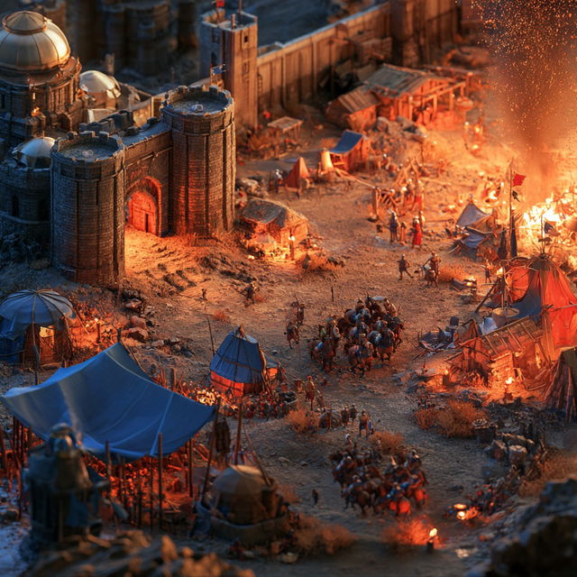 Age of Empires style, Midjourney V8.2, render 3 of 4
