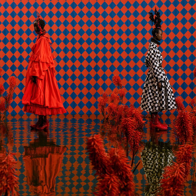 Aida Muluneh style, Midjourney V8.2, render 1 of 4