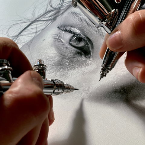 Airbrush drawing style (Techniques), Midjourney V8.2