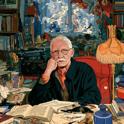 Alasdair Gray style (Illustrators), Midjourney V8.2