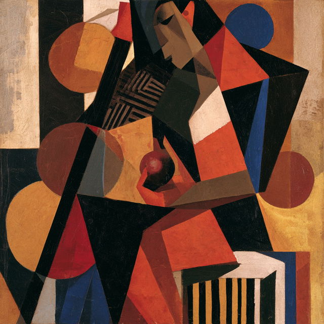 Albert Gleizes style, Midjourney V8.2, render 2 of 4