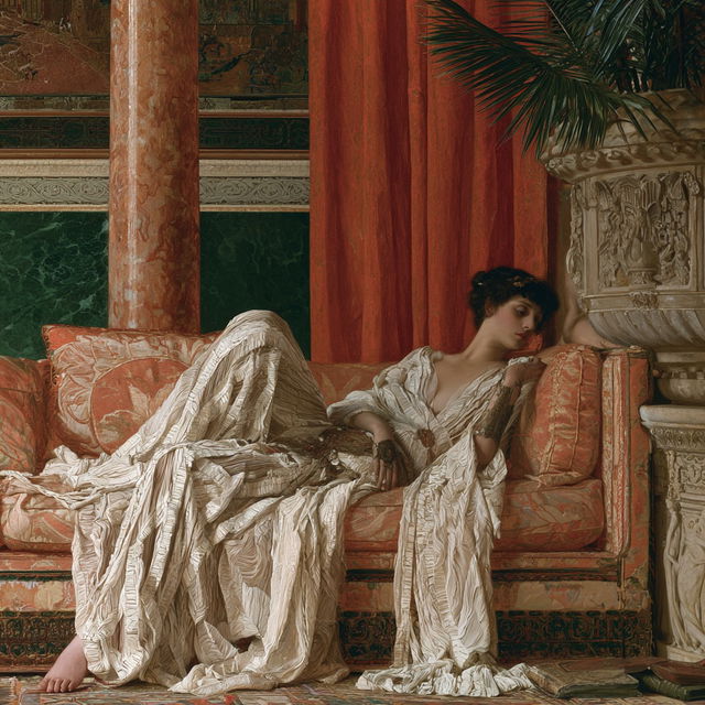 Albert Joseph Moore style, Midjourney V8.2, render 1 of 4