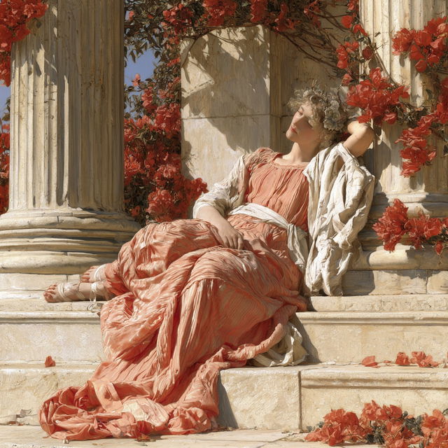Albert Joseph Moore style, Midjourney V8.2, render 4 of 4