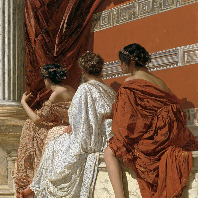 Albert Joseph Moore style, Midjourney V8.2, render 3 of 4
