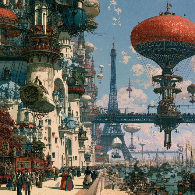 Albert Robida style, Midjourney V8.2, render 4 of 4