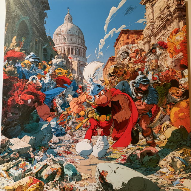 Albert Uderzo style, Midjourney V8.2, render 1 of 4