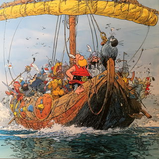 Albert Uderzo style, Midjourney V8.2, render 3 of 4