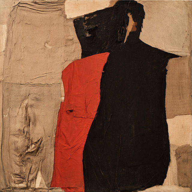 Alberto Burri style, Midjourney V8.2, render 3 of 4