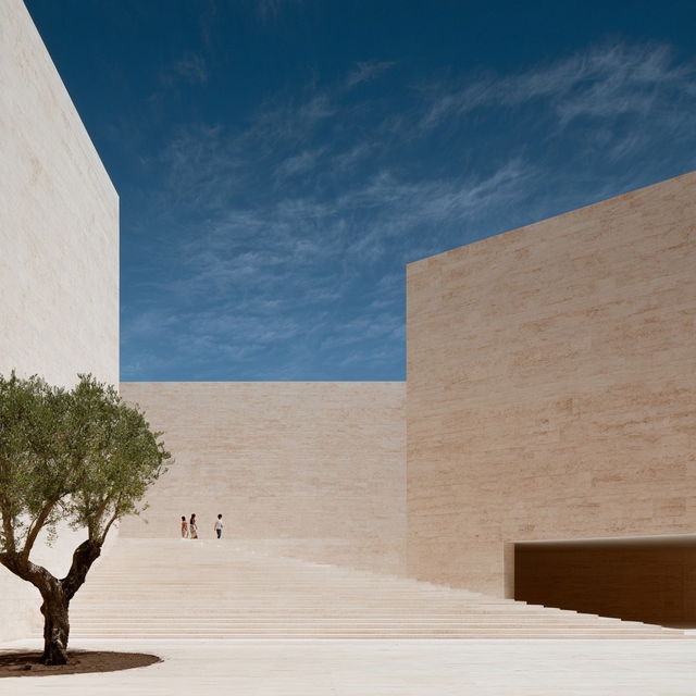 Alberto Campo Baeza style, Midjourney V8.2, render 4 of 4
