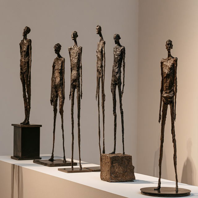 Alberto Giacometti style, Midjourney V8.2, render 2 of 4