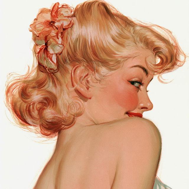 Alberto Vargas style, Midjourney V8.2, render 3 of 4