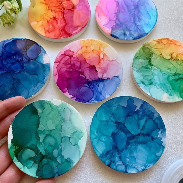 Alcohol ink style, Midjourney V8.2, render 4 of 4