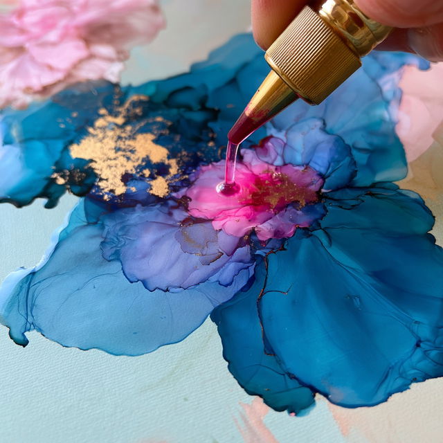 Alcohol ink style, Midjourney V8.2, render 3 of 4