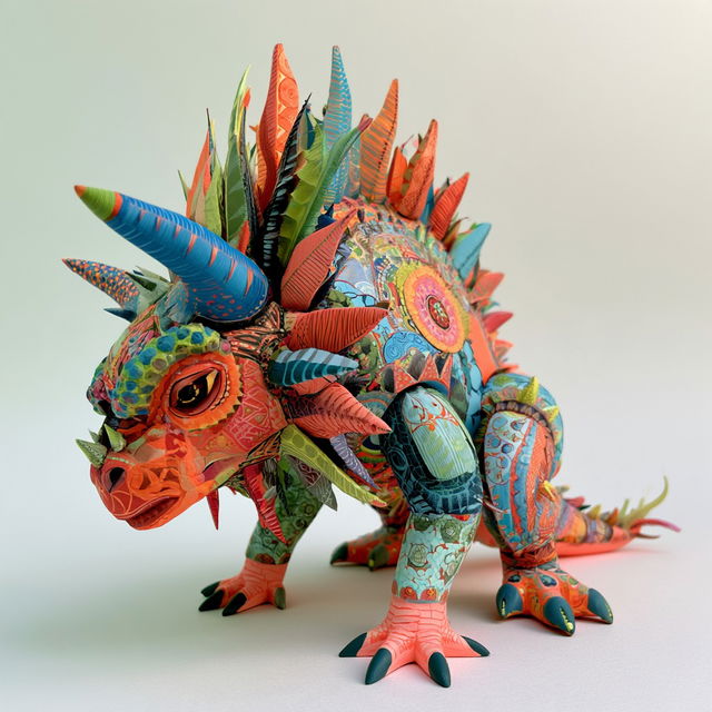 Alebrije style, Midjourney V8.2, render 1 of 4