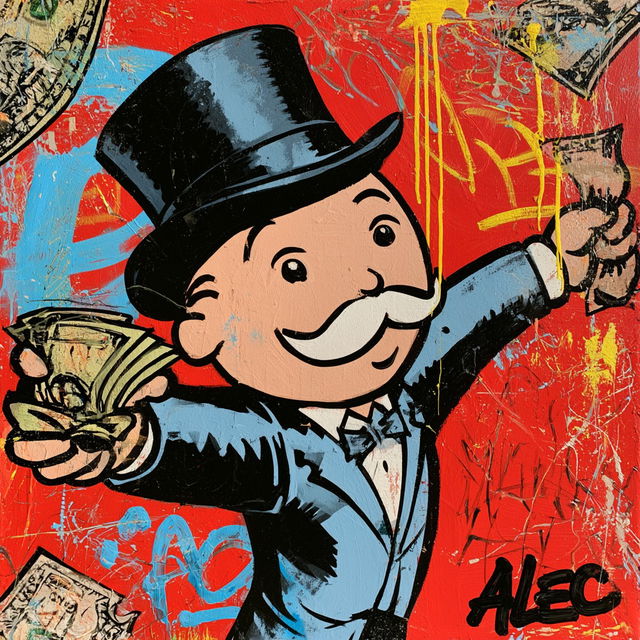Alec Monopoly style, Midjourney V8.2, render 1 of 4