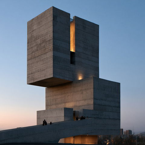 Alejandro Aravena style (Architects), Midjourney V8.2