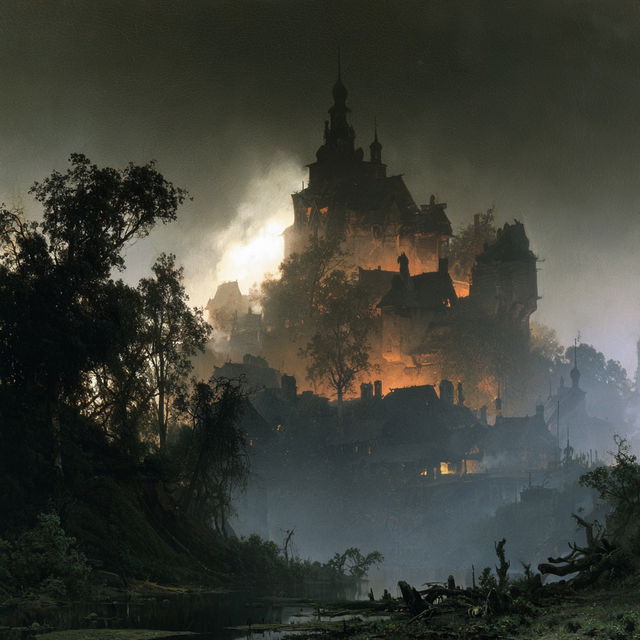 Aleksey Savrasov style, Midjourney V8.2, render 3 of 4