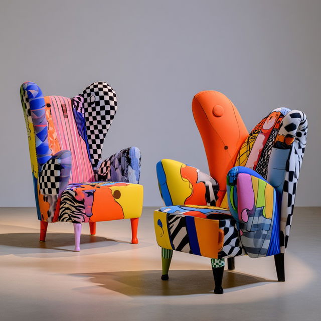 Alessandro Mendini style, Midjourney V8.2, render 2 of 4