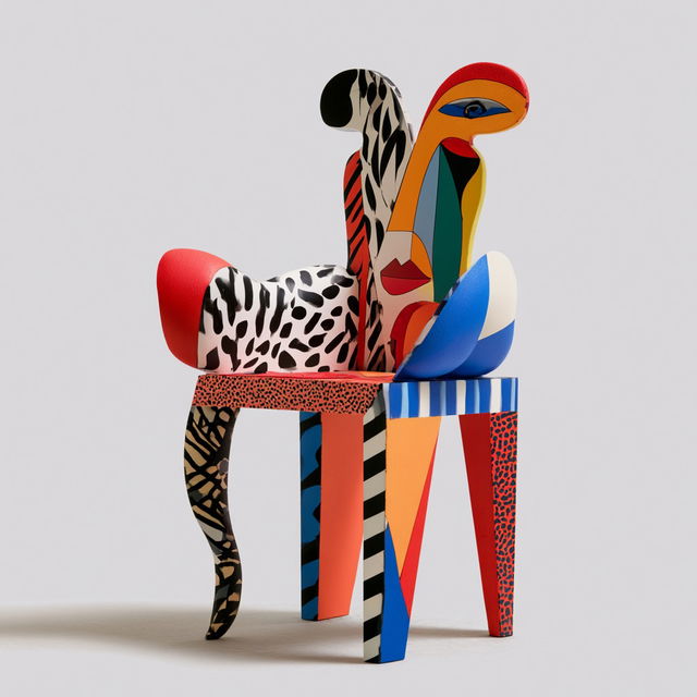 Alessandro Mendini style, Midjourney V8.2, render 1 of 4