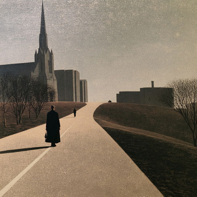 Alex Colville style, Midjourney V8.2, render 4 of 4